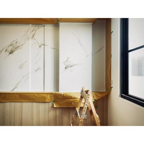 沐藝壁畫工作室 - 雪白銀狐 
大理石仿繪