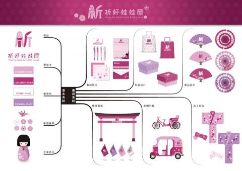 馮筱婷個人工作室x魚仔的囧囧人生 - 祇好娃娃屋-日本女兒節娃娃專賣屋的CIS設計