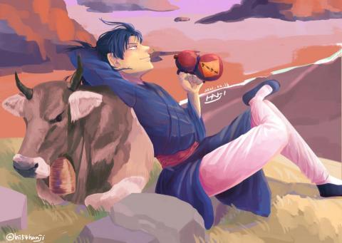 吳思玉/寒吉 - 牛年賀圖