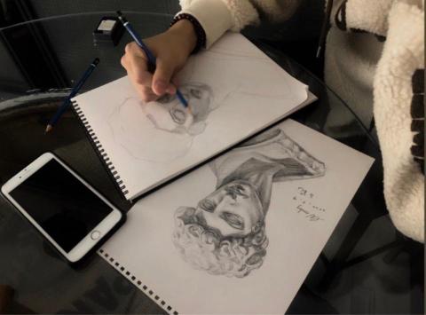 Wendy書法/美術 - 素描1對1教學/課程現場