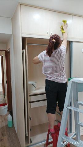 樣彩清潔 - 裝潢後細部清潔系統櫃擦拭