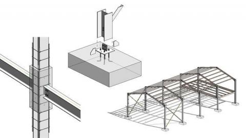 戰神建築資訊模型整合工作室陳冠貿 - BIM鋼結構繪製範例