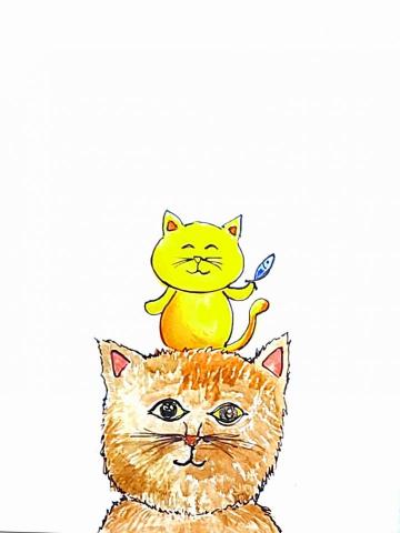 Erica - 手繪-水彩-貓咪