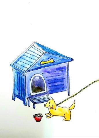 Erica - 手繪-水彩-狗