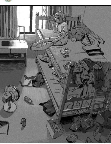 劉耕 庠 - 黑白插畫