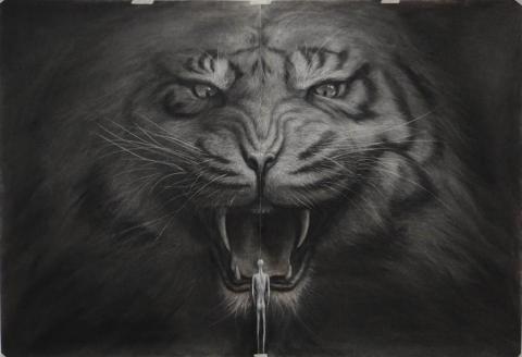 朱宇明 - 炭筆素描
尺寸218.4 x 157.6 cm
