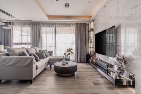 俊晴亞貴空間設計 - 富邦 夏瀞。客廳