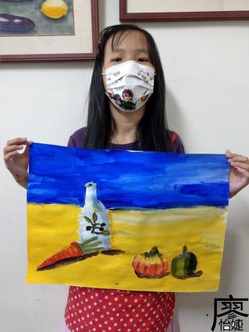 廖怡婕 - 六年級小朋友話的靜物水彩