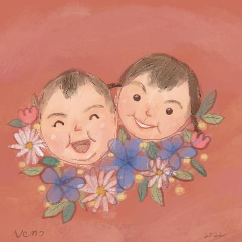 林妍歆 - 人物畫像～可愛的小姐妹