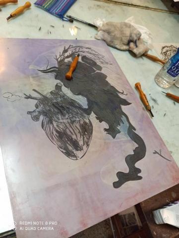 小恆星 - 手工印刷刻印圖板 小恆星 - 手工印刷刻印圖板