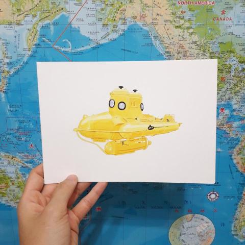 不定期更新 - 手繪交通工具插畫