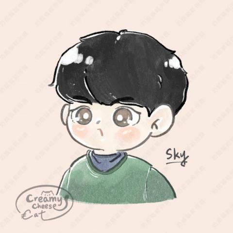 奶酪貓 - 人物類型 Q版大頭 手繪插畫風