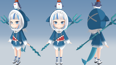 YangChen Lin - Gwar Gura 3頭身建模