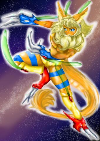 李易真 - 角色設計，使用緬因貓當作參考對象而設計出來的獸人角色。