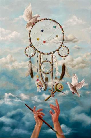 姍姍美術老師 - 老師作品（油彩）大學時期