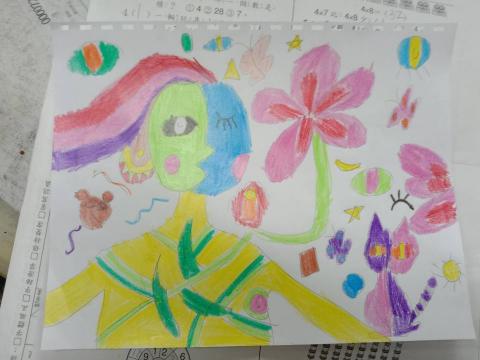 余小姐 - 抽象畫(畢卡索抽象畫仿作)