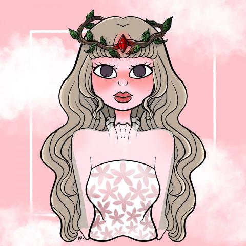 Amber Lee - 半身人像插圖