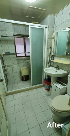 心.整理▪︎Fiona▪︎ - 將曬衣架移至淋浴間內，讓該空間能正常使用如廁的功能。