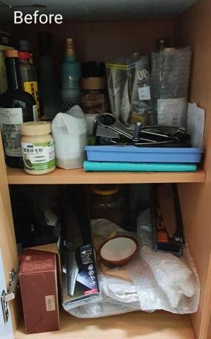 心.整理▪︎Fiona▪︎ - 每個廚房的重災區，瓶瓶罐罐，分不清是雨還是淚...。