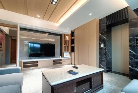 群展室內空間設計 - 起居室空間原木氣質 優游休閒風