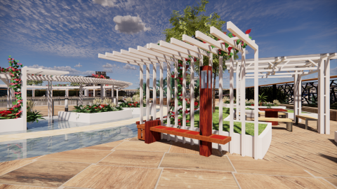 rich  - 花園庭院設計渲圖