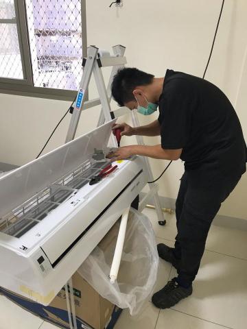 磐峰企業社 - 分離式冷氣，室內機線路連接