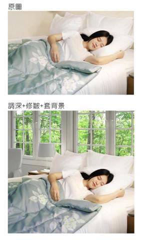 美樂蒂 - 圖片去背後套用其他背景合成。