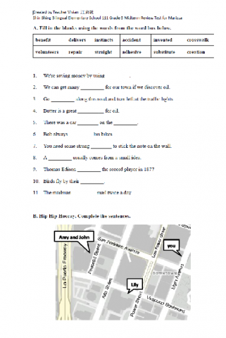 Chiang Yu Rung - 自編私中學生複習卷