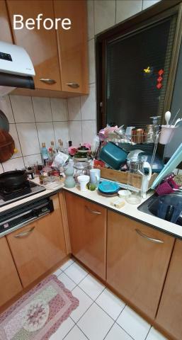 心.整理▪︎Fiona▪︎ - 廚房檯面被充斥的雜物嚴重干擾。