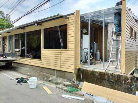 竹東宜安居企業社 - 尖石鄉某民宿房屋拓展夾層工程（將近完工）