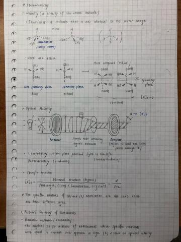 廖唯硯 - 有機化學（立體化學）筆記