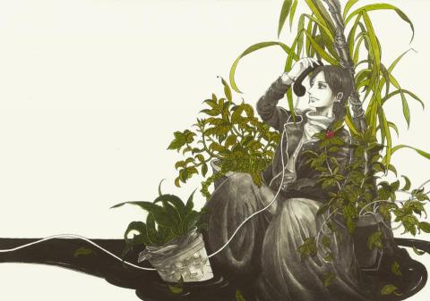 吳竹 - 水墨插畫～