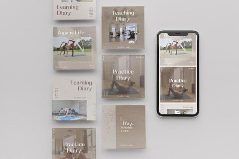 繪設計有限公司 - 漫慢瑜珈社群圖文設計