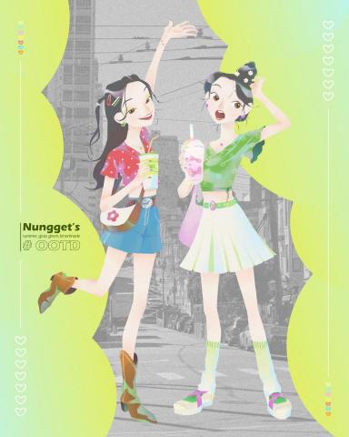 蛙蛙 - 女孩的OOTD / 穿搭插畫