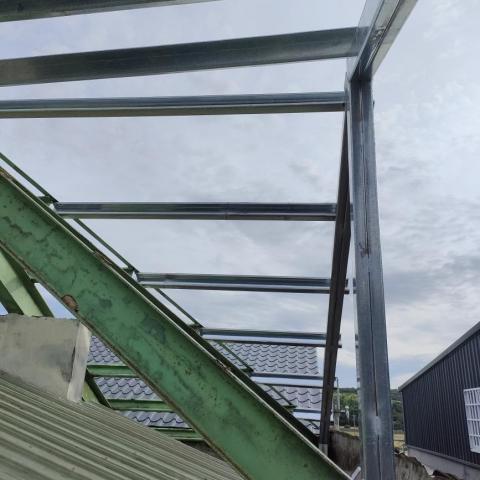 銓安工程行 - 屋頂骨架四面斜改雙斜