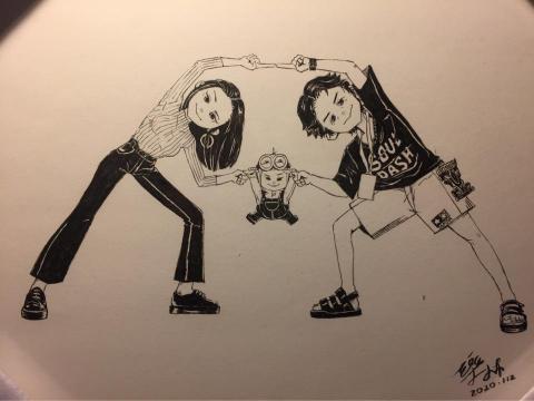 ㄧˊ樂插畫創作 - 人物插圖似顏繪/婚禮/情侶/生日/紀念/手繪/電繪