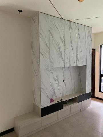 興隆室內裝修 - 大理石紋電視櫃