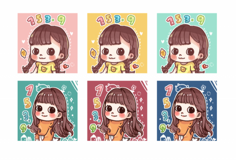 呂娜 - 受委託繪製的可愛人物頭像