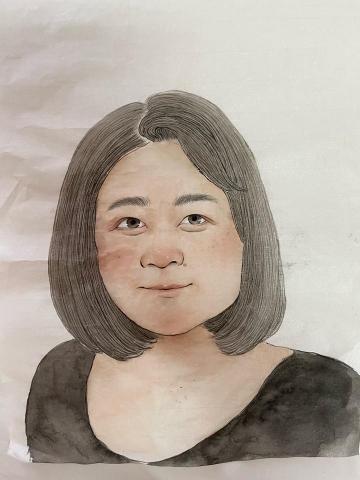艾靚 - 工筆人像委託/2021/水墨紙本/25x35cm
