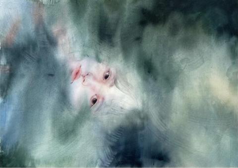 艾靚 - 《自畫像》2022/水彩/全開