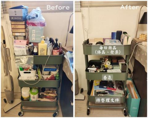 凱西整理收納師 - 好用推車 卻不好用？讓我們一起區分使用區域