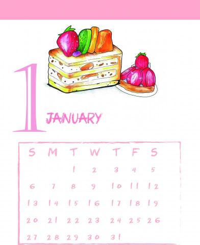 黃嫈茹 - 日曆製作(手繪+電繪)