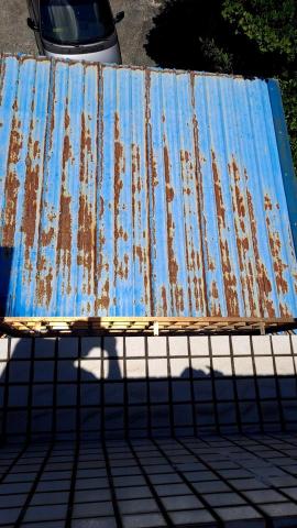 祥輝油漆防水工程行 - 鐵皮浪版除鏽隔熱油漆施工前