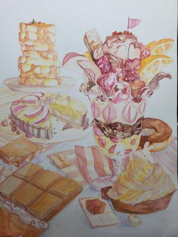 TONG TONG❤️STUDIO ART🎨 - 插畫甜品 (水彩)
