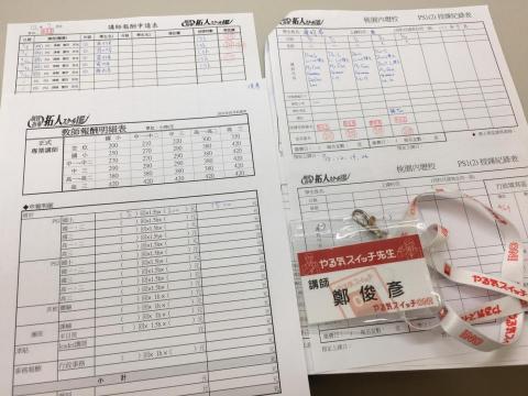 鄭多彥 - 於拓人補習班當講師之證明