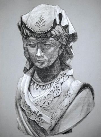 Betty - 炭精筆素描 8K