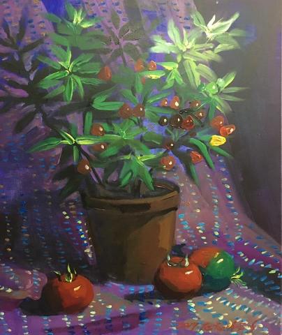 石志明 - 壓克力畫上課示範