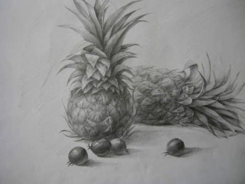 石志明 - 初學班上課示範、鉛筆素描