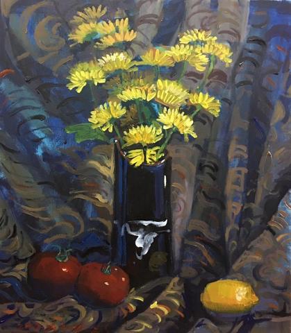 石志明 - 壓克力畫上課示範