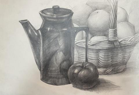 石志明 - 美術班、初學者上課示範